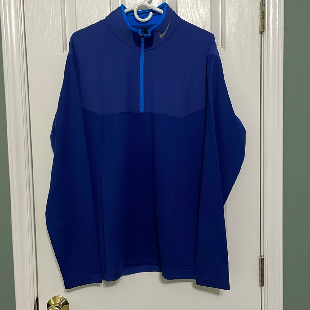 Nike Golf 1/4 Zip Dri-Fit Blue Pullover Lightweight Jacket - Mens Size - XL